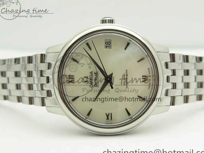 0227 BestValue De Ville Prestige Ladies 32.7mm SS MKF 1:1 Best Edition White Dial SS Markers on SS Bracelet MIYOTA 7971